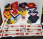 Vintage Boy Scouts Order Of The Arrow Sashes BSA Neckerchief Belt Lot Diff Ages