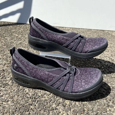 BZees Rosie Shoes Womens Size 6.5 Comfort Walking Casual Slip On Gray Floral - Image 1 of 4