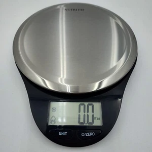 ✅🚨⚖️NUTRI FIT Digital Kitchen Scale Stainless Steel Weight Measurement📸SEE📸 - Picture 1 of 16