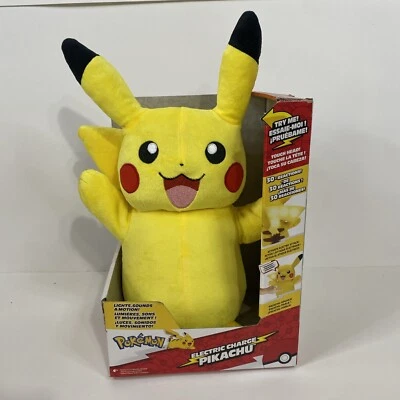 Juguete de peluche parlante Pokémon carga eléctrica Pikachu 10" con luces sonido Foto 1 de 4