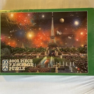 2000Pc Jigsaw Puzzle Paris Eiffel Tower French Alexander Chen Sealed F.X. Schmid - Picture 1 of 3