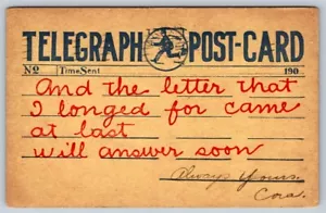 Cartolina Telegraph, 1907 rossa doppio cerchio consegna generale Denver CDS annullamento - Foto 1 di 2