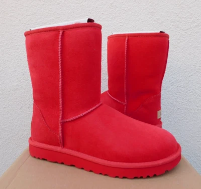 UGG SAMBA RED CLASSIC SHORT II SUEDE/ SHEEPSKIN BOOTS, WOMEN US 7/ EUR 38 ~NEW - Image 1 of 4