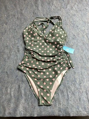 Nuevo con etiquetas Traje de baño Cupshe talla única talla extra pequeña lunares verdes rosas Foto 1 de 4