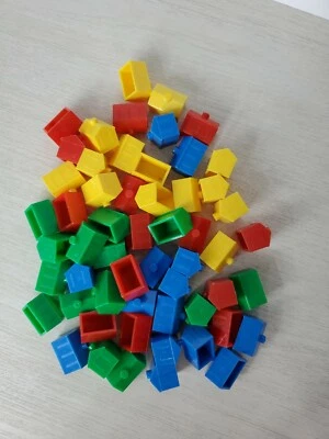 MB 1990/1999 Monopoly Junior Replacement Game Parts Buildings Set of 56 - Image 1 of 4