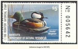 D2K Minnesota Duck Stamp 1990 $5.00 w/rt # tab - Picture 1 of 1
