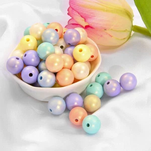 Cuentas sueltas redondas mate mezcladas aleatorias de 6 mm 8 mm 10 mm 12 mm 14 mm para hacer joyas - Imagen 1 de 6