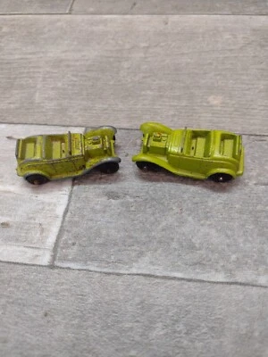 复古 Tootsietoy Roadster 4 黄色 美国 批量 2 件  — 第 1/4 张图片