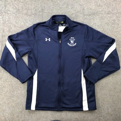 Chaqueta Yale Bulldogs Mujer Grande Azul Blanco Mujer Rugby Bordada Cremallera Completa Foto 1 de 4