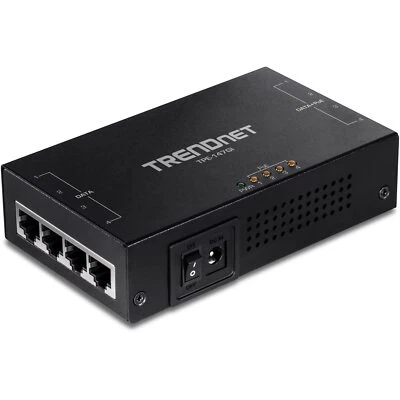 TRENDnet 4 Port Gigabit PoE Injector 65W Fanless Power Over Ethernet Device - Image 1 of 4