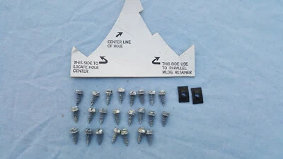 NOS 1964 CHEVROLET CHEVELLE MALIBU ROCKER MOLDING HARDWARE+DIRECTIONS KIT 985881 Foto 1 de 2