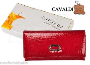 Cartera con Pedrería 4u Cavaldi Piel Auténtica Tarjetas, de Mujer Documento Rojo - Imagen 1 de 1