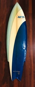1970s Ben Aipa Sting Surfboard (Blue-White) POSTER 24 X 18" Wall Art - Picture 1 of 2