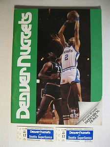 NBA Game Program & 2 Ticket Stubs - SUPERSONICS @ DENVER NUGGETS -March 17, 1981 - Picture 1 of 7