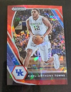 🏀2021 Karl Anthony Towns Panini Prizm Draft Picks 67 Cracked Red Ice NM UK - Picture 1 of 2
