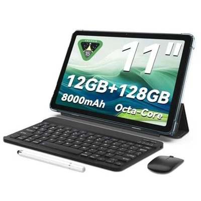 Tablet 11 inch Android 15 Tablets | Octa-core | 12GB RAM+128GB ROM | Blue - Image 1 of 4