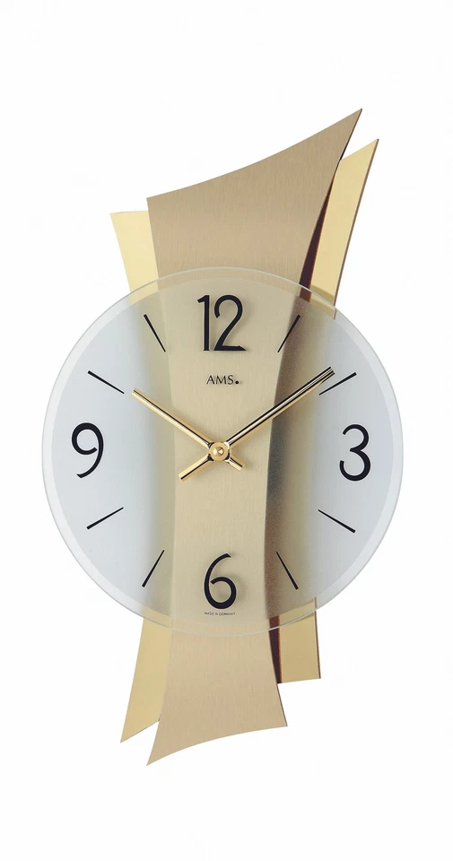 Moderne Wanduhr mit Quarzwerk von AMS AM W9397 NEU - Bild 1 von 1
