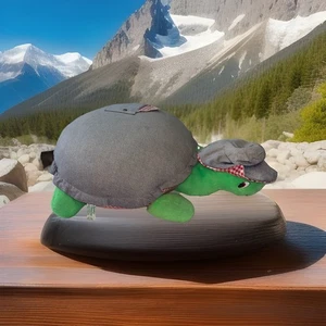 Knickerbocker Animals Of Distinction Turtle Blue Hat Shell Stuffed Plush Vintage - Picture 1 of 24