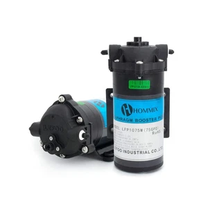 Hommix 75GPD Diaphragm Booster Pump for Reverse Osmosis (RO) Systems - (Push-Fit - Picture 1 of 5