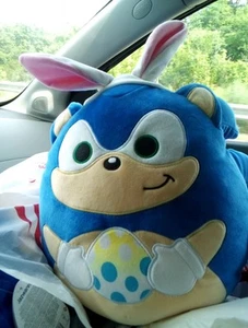 SONIC the Hedgehog BUNNY EARS EASTER 12" Squishmallow Rare HTF NWT Jazwares - Picture 1 of 2