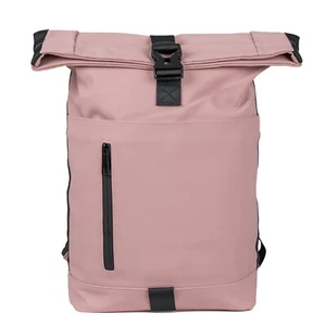 Rolltop Rucksack Damen Herren Wasserfester Rucksack mit Laptoptasche / Rosa - Bild 1 von 7