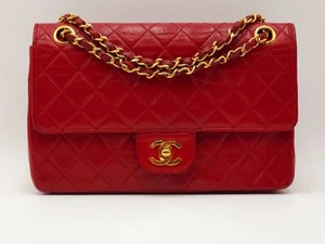 Chanel Timeless Classic Turn Lock Medium Double Flap with 24K GHW - Picture 1 of 24