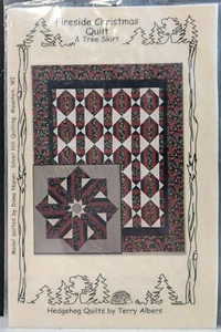 Fireside Christmas Lap Quilt and Tree Skirt Pattern Hedgehog Quilts Terry Albers - Picture 1 of 2