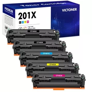 High Yield CF400X 201X Toner for HP Color Laser Jet Pro MFP M277n M277c6 M252dw - Picture 1 of 15