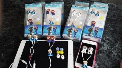 Disney Frozen Auricolari Confezione da 3 Anna Elsa Olaf Portatile 3,5mm Tablet Telefoni Mp3s - Immagine 1 di 4