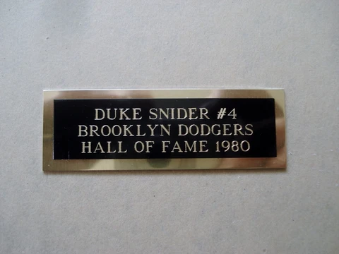 Duke Snider Nameplate For A Signed Baseball Ball Cube Or Card Plaque 1" X 3" Cover