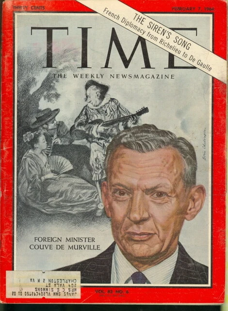 1964 Time Magazine: Couve De Murville French Foreign Minister - Image 1 of 1