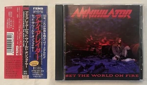 Annihilator - Set The World On Fire + 1 Bonus Track (Original Japan CD w/OBI) - Picture 1 of 5