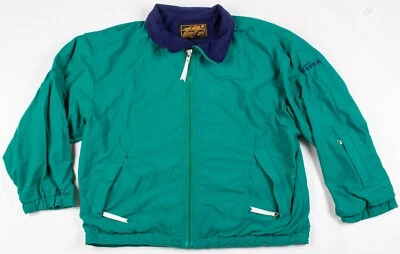 Chaqueta de Colección Años 80/1990 Eddie Bauer Forrada de Vellón Azul Turquesa Hecha en EE. UU. S/M Foto 1 de 4