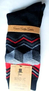 BOND STREET LONDON ARGYLE HERRENSOCKEN schwarz rot grau 10-13 Polyester Elasthan - Bild 1 von 2