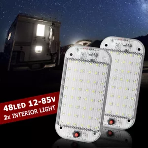 2x 12V Weiß LED Innenraumleuchte Beleuchtung LED Deckenlampe Wohnmobil Wohnwagen - Bild 1 von 12