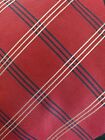 Men Brooks Brothers 346 Red With Blue & Cream Plaid Pure Silk Tie Usa