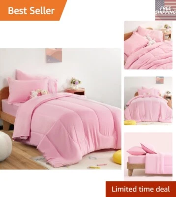 Ballet Pink 7-Piece Kids Comforter Set - Ultra-Soft Full/Queen Bedding for Girls - Image 1 of 4