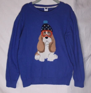 JANIE AND JACK boys size 7 blue skiing hound sweater. - Picture 1 of 5