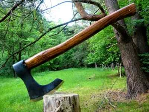 Axt Beil Wikinger Mittelalter Streitaxt Ragnar Ritter Handgeschmiedet (V701) - Bild 1 von 8