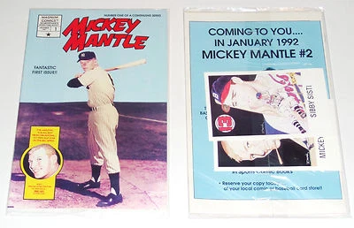 1991 MICKEY MANTLE COMIC BOOK ISSUE #1 BRAND NEW SEALED MAGNUM COMICS NY YANKEES - Изображение 1 из 3