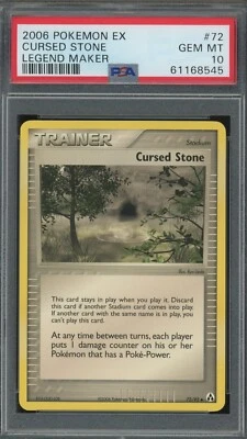 Pokemon Cursed Stone EX Legend Maker #72 PSA 10 Gem Mint POPULATION 3 LOW POP - Image 1 of 3