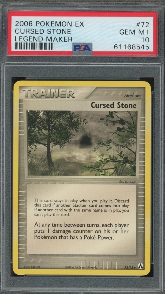 Pokemon Cursed Stone EX Legend Maker #72 PSA 10 Gem Mint POPULATION 3 LOW POP - Image 1 of 3