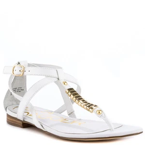 New Anthropologie Kelsi Dagger KIMMY Metal Leather Ankle Strappy Boho Sandals 7 - Picture 1 of 7