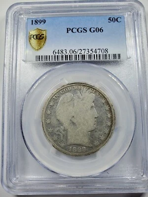 1899 Barber Half Dollar PCGS G06 - Image 1 of 4