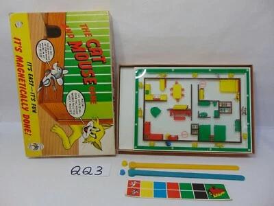 VINTAGE SCHAPER BOARD GAME-THE CAT AND MOUSE GAME-MAGNETICALLY DONE-FUN- - Image 1 of 4