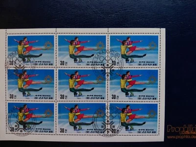 1983 So.Korea Blocks of 9 Stamps(Olympics-Sarajevo'84),CTO,NH,OG - Image 1 of 3