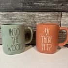 Rae Dunn ?Into The Woods? & ?Rv There Yet? Mug Set - 2-Piece New In Box
