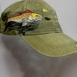 Flying Fisherman Snap Back Hat/washable Covered Sweatband. Redfish - Picture 1 of 11