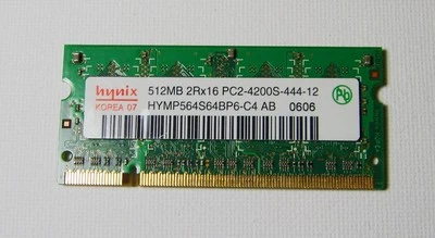 Hynix 512 2Rx16 PC2-4200S-444-12 SoDimm Ram - Image 1 of 2