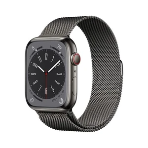 Apple Watch Series 8 [GPS + Cellular, 45mm] - Acier inoxydable graphite avec - Photo 1 sur 6